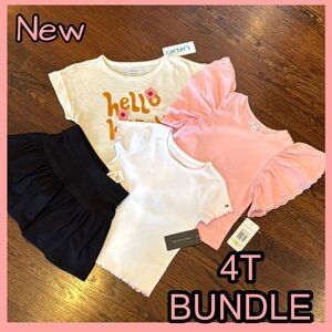 NWT~TODDLER BUNDLE *Flapdoddles, Tommy Hilfiger, Children’s Place, Carter’s Sz 4